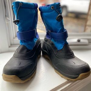 Lands End Kids Blue Winter Snow Boots Boys Size 6.